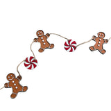 Wood Gingerbread Garland