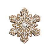 9.5" Resin Gingerbread Snowflake with White Icing Outline