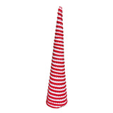 22" Red & White Striped Cone Tree - Large