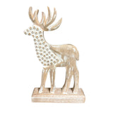 Wooden Beaded Reindeer 12x7in