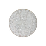 Ivory Embossed Tree & Star Salad Plate 8"