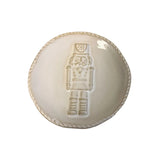 White Nutcracker Tidbit Plate