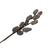 24” Snowed Pine Cone Spray