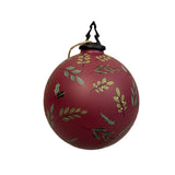 4" Matte Floral Ball Ornament