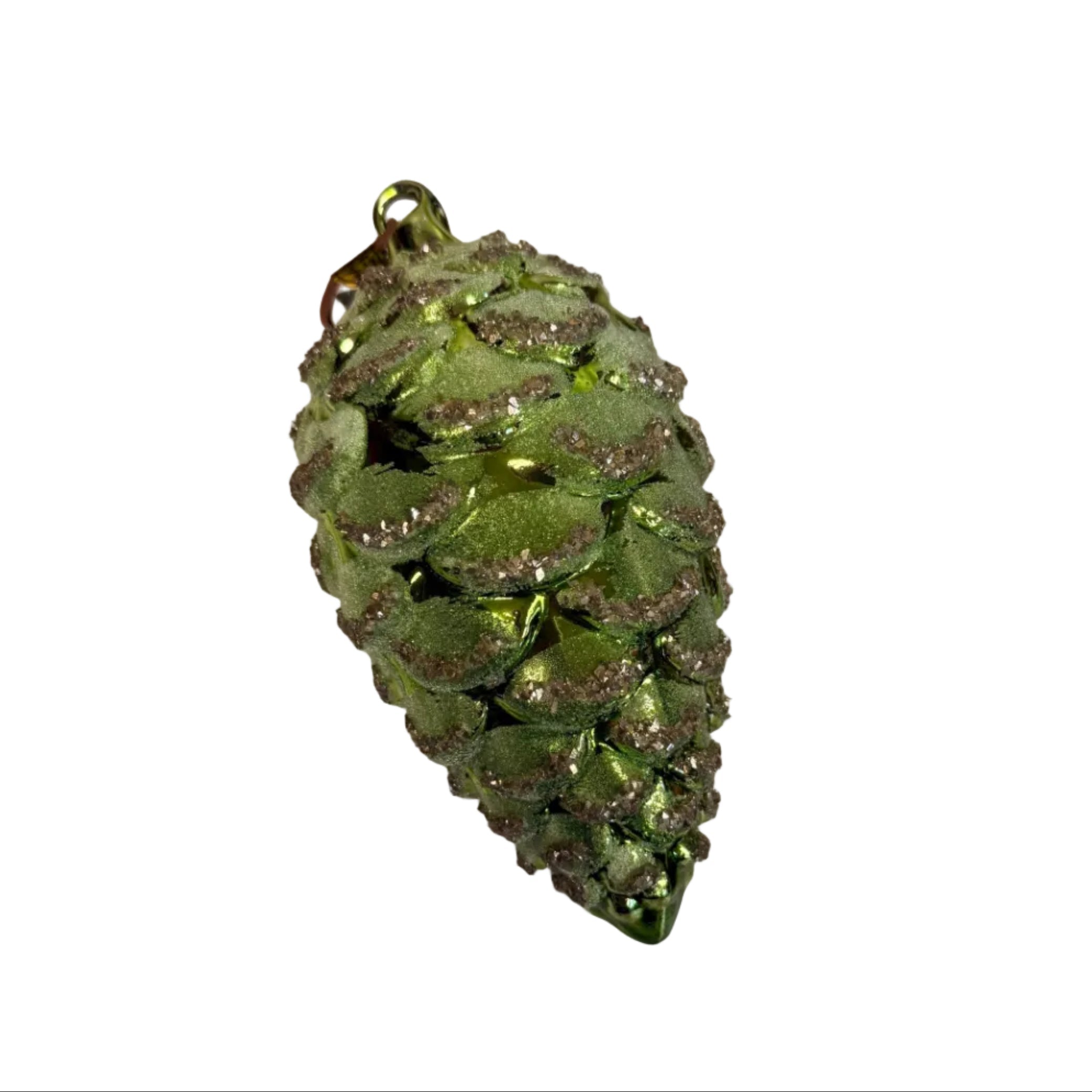 7" Glitter Pinecone Ornament