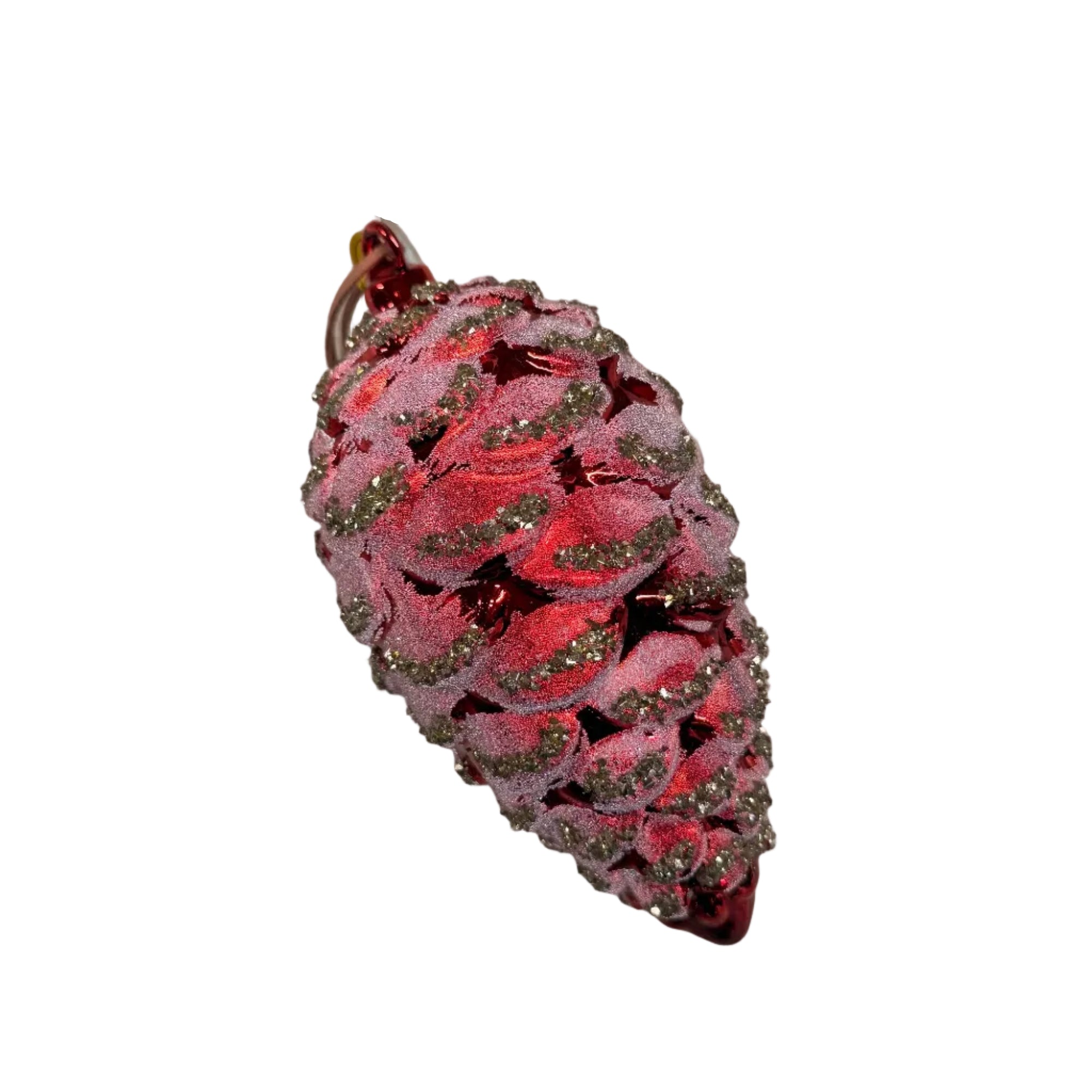 7" Glitter Pinecone Ornament
