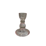 3.5" Pink Glass Taper Candle Holder
