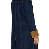 Liverpool Cinder Bloom Sherpa Trimmed Notch Collar Jacket