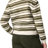 Liverpool Oatmeal & Olive Stripe Long Sleeve Button Front Cardigan Sweater