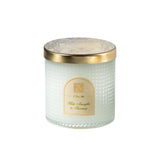 Aromatique White Amaryllis + Rosemary Textured Glass Candle