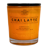Rewined Chai Latte Orange Glass Lidded Candle