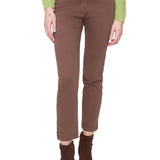 Renuar Chocolate Pull On Slim Ankle Pant