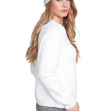 Reunar Creme Cozy Feather Yarn Sweater
