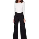 Charlie B Black Pull-On Ponte Wide Leg Pants