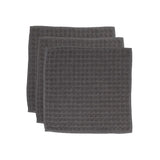 Geometry Charcoal Waffle Washcloth