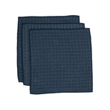 Geometry Midnight Blue Waffle Washcloth