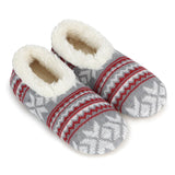 Snoozies Slippers - Grey Nordic Norwegian Knit