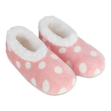 Snoozies Slippers - Light Pink Polka Dot