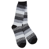 World's Softest Socks - Weekend Gem Crew - Black Multi
