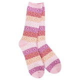 World's Softest Weekend Gem Crew Socks - Pink Multi