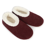 Snoozies Slippers - Warm & Cozy Corduroy Cabernet