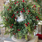 Lancaster + Vintage 5" Lively Berry Bough Candle Ring