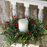 Lancaster + Vintage 5" Lively Berry Bough Candle Ring