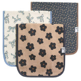 Copper Pearl 3-Pack Premium Burp Cloths - Gemma In Tan