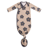 Copper Pearl Newborn Knotted Gown - Gemma In Tan