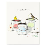 New Nest - New Home Greeting Cards - Birds and Paint