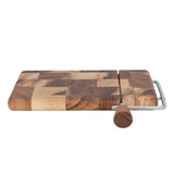 Suar Wood and Stainless Steel Cheese Cutter
