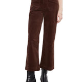 Charlie B Coffee Cropped Wide Leg Corduroy