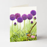Purple Allium - Flower Garden Greeting Cards