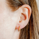 Gold Nylah Huggie Earrings 10mm