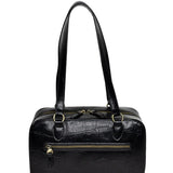 Joy Susan Jackie Faux Croc Boston Shoulder Bag