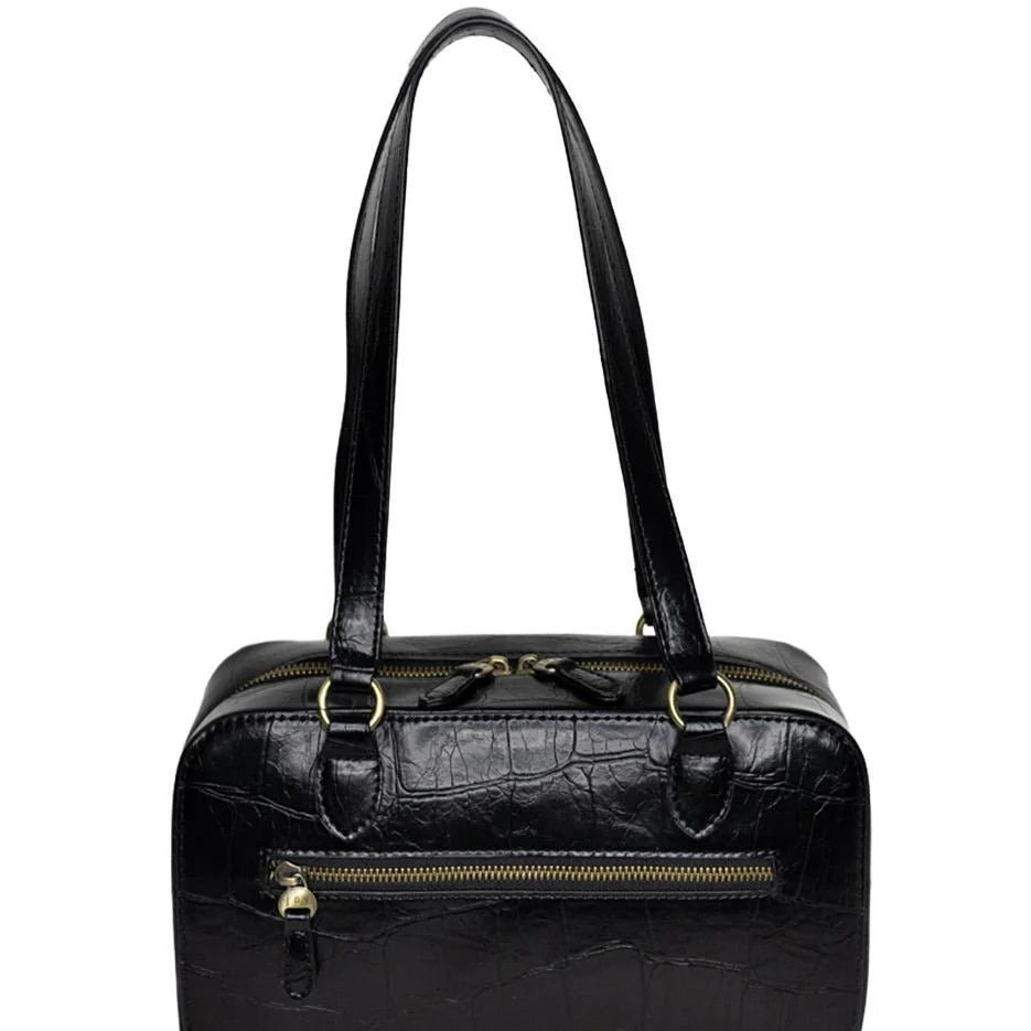 Joy Susan Jackie Faux Croc Boston Shoulder Bag
