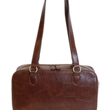 Joy Susan Jackie Faux Croc Boston Shoulder Bag