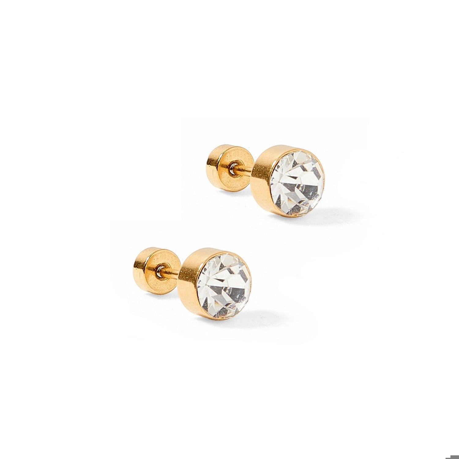 Screwback Stud Earrings - Juliet Clear 5mm