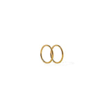 Huggie Infinity Hoop Earrings - Ava Gold 10mm