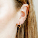 Huggie Infinity Hoop Earrings - Ava Gold 10mm