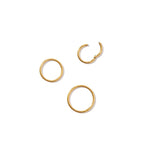 Huggie Infinity Hoop Earrings - Ava Gold 10mm