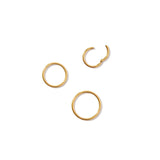 Huggie Infinity Hoop Earrings - Ava Gold 10mm