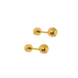 Gold Lydia Screwback Stud Earrings