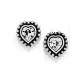 Shimmer Heart Mini Post Earrings