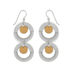 Palm Canyon Two Tone French Wire Earrings