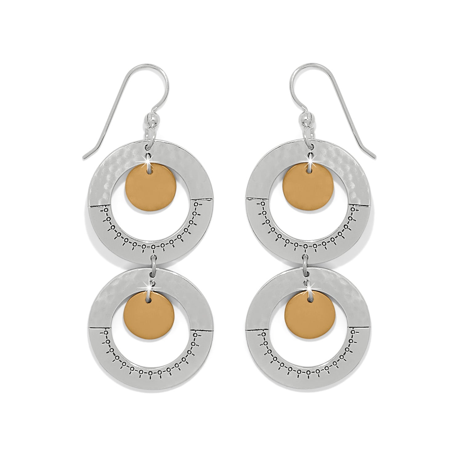 Palm Canyon Two Tone French Wire Earrings