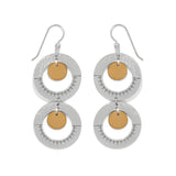 Palm Canyon Two Tone French Wire Earrings