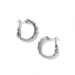 Pretty Tough Stud Medium Leverback Hoop Earrings