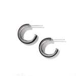 Interlok Noir Small Hoop Earrings