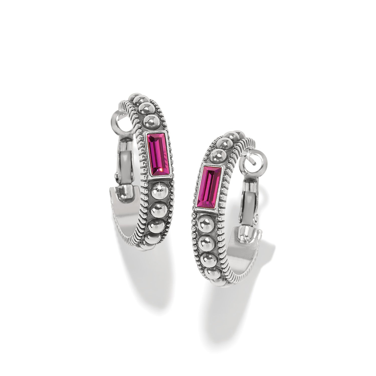 Pretty Tough Gem Hoop Earrings